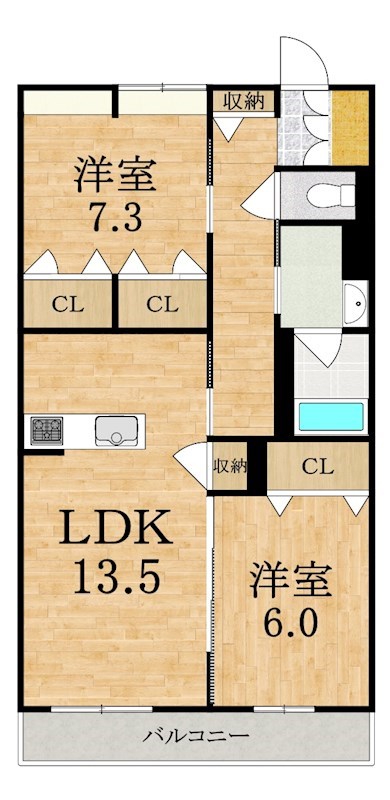 シャーメゾン司 303号室 間取り