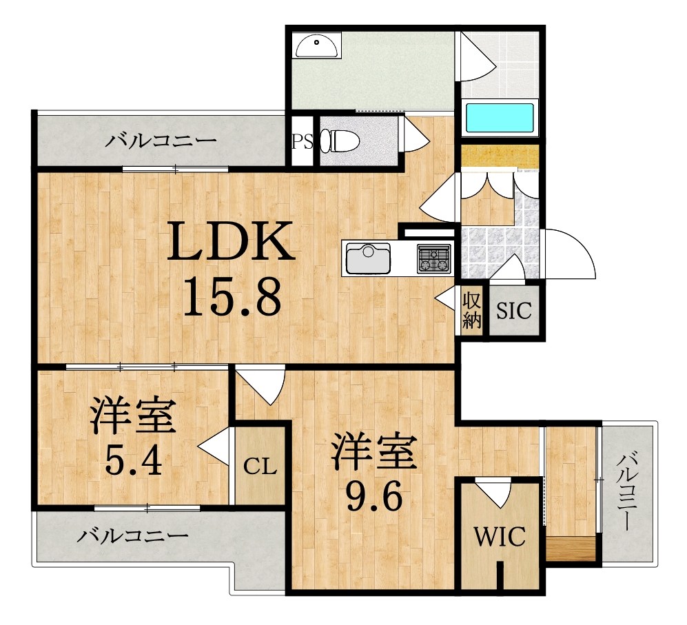 Drago　Ⅱ 302号室 間取り