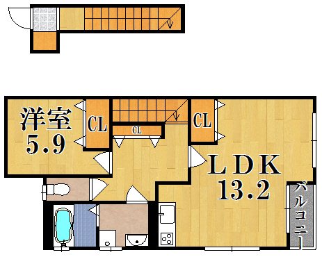 ピュアティハイム　サウス 206号室 間取り