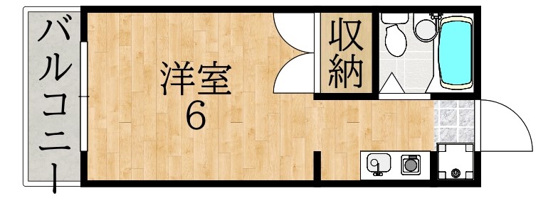 エクセレント河 202号室 間取り