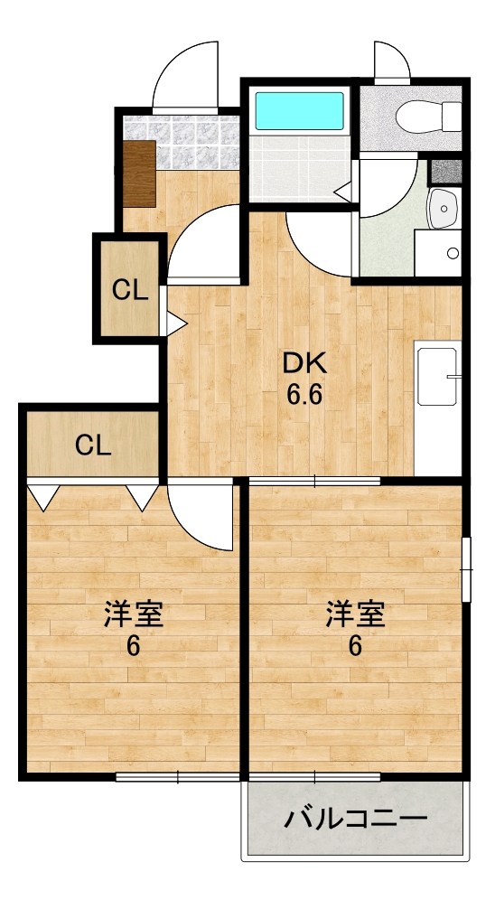 フォンテーヌ　Ｎ－Ⅱ 101号室 間取り