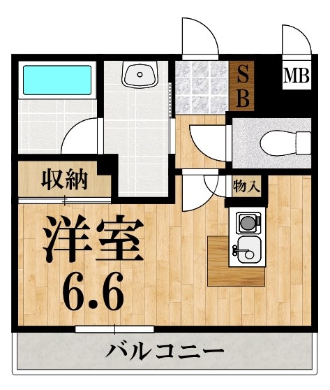 ノーブル参番館 102号室 間取り