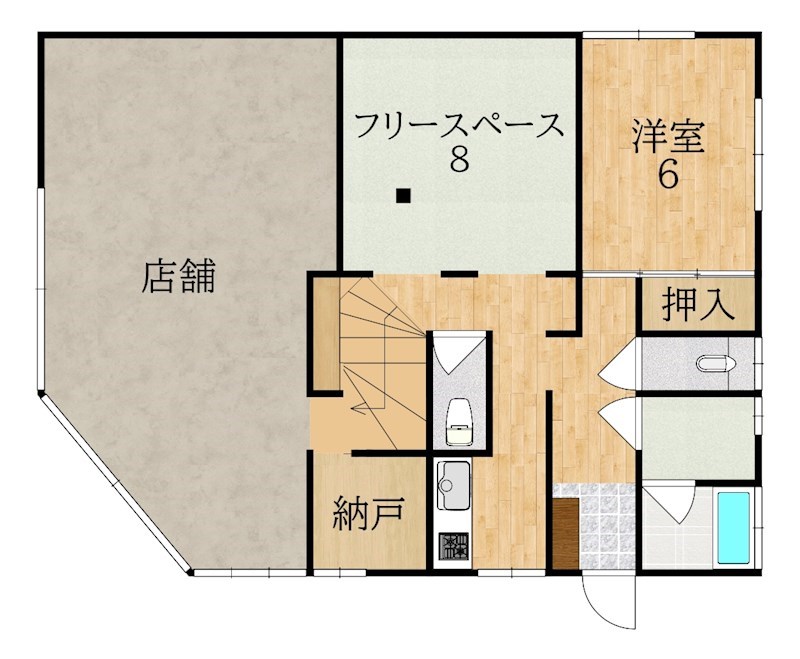 東登美ヶ丘4丁目テナント 間取り