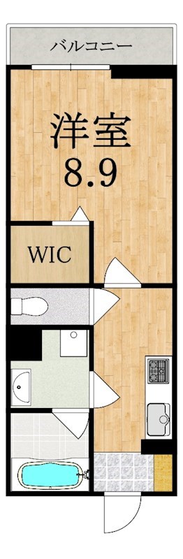 クアトロ・ソレイユ 206号室 間取り