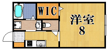 レーブ秋篠 102号室 間取り