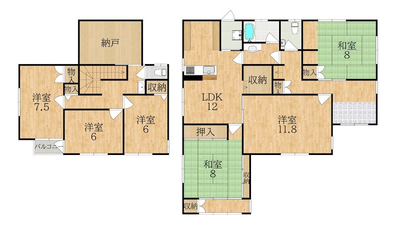 登美ヶ丘5丁目戸建 間取り