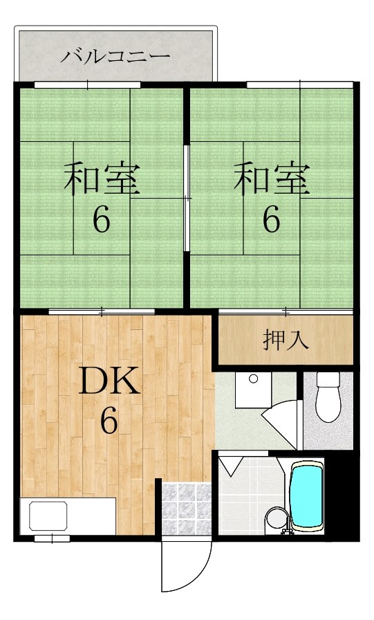 メゾン松塚 201号室 間取り