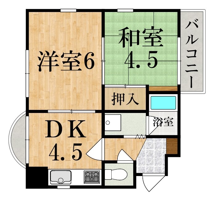 サンパレス２１奈良Ⅱ 301号室 間取り