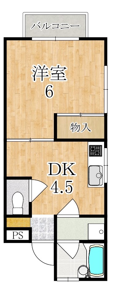 ブロッサム真菅 303号室 間取り