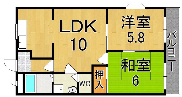 エスポワール神宮 101号室 間取り