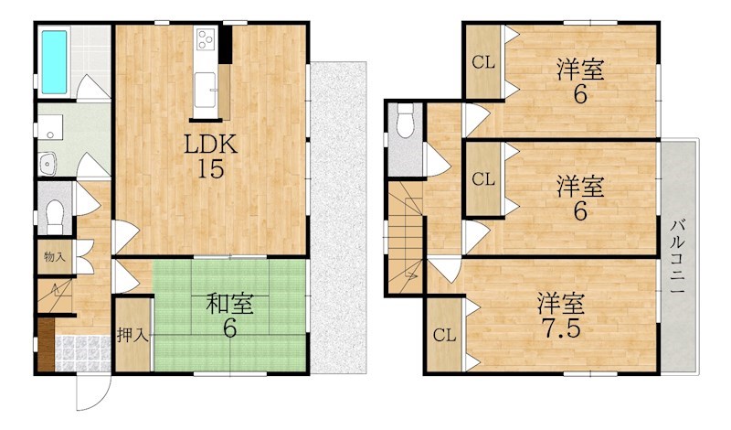 城山台５丁目貸家 間取り