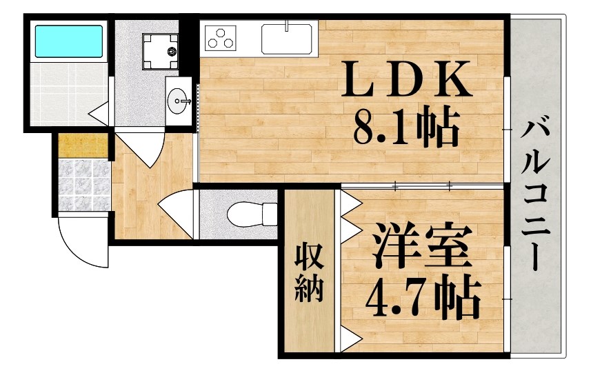 クレアール五位堂 301号室 間取り