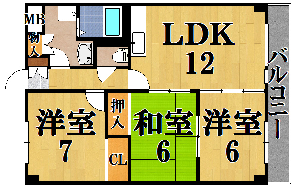 ラ・シェーヌ 402号室 間取り