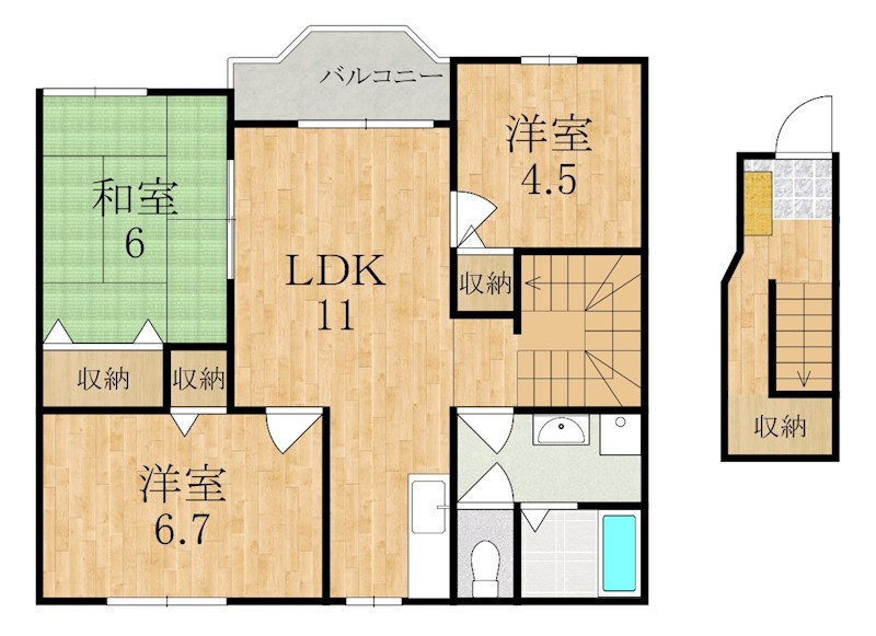 ディアコート２番館 203号室 間取り