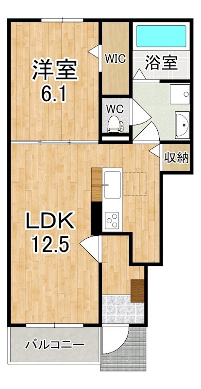 ドリームＸ 102号室 間取り