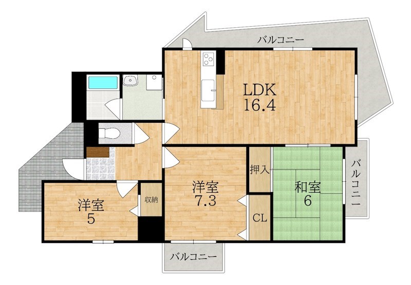 ローレルスクエア木津川台 14-701号室 間取り