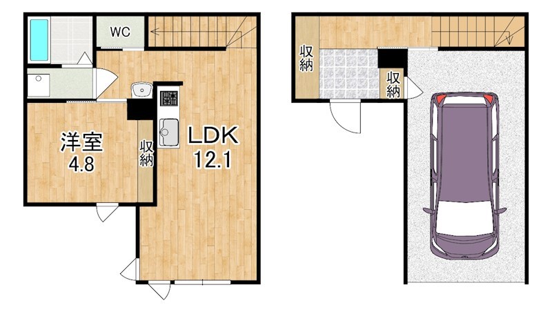 アルカ・ティーⅠ 1号室 間取り