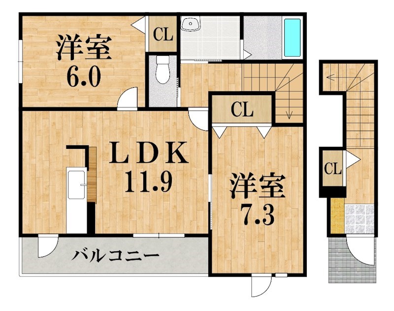 イースト　レジデンス 201号室 間取り