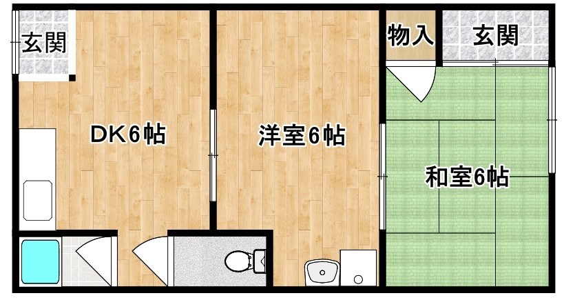 ツカモトハイツ 106号室 間取り