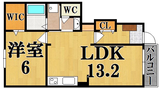 ヴァン　リーブル　Ⅱ 105号室 間取り