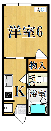 ヒルック 106号室 間取り