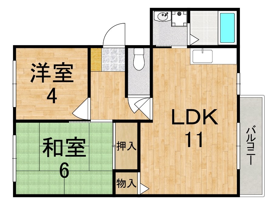 カサグランデ 203号室 間取り