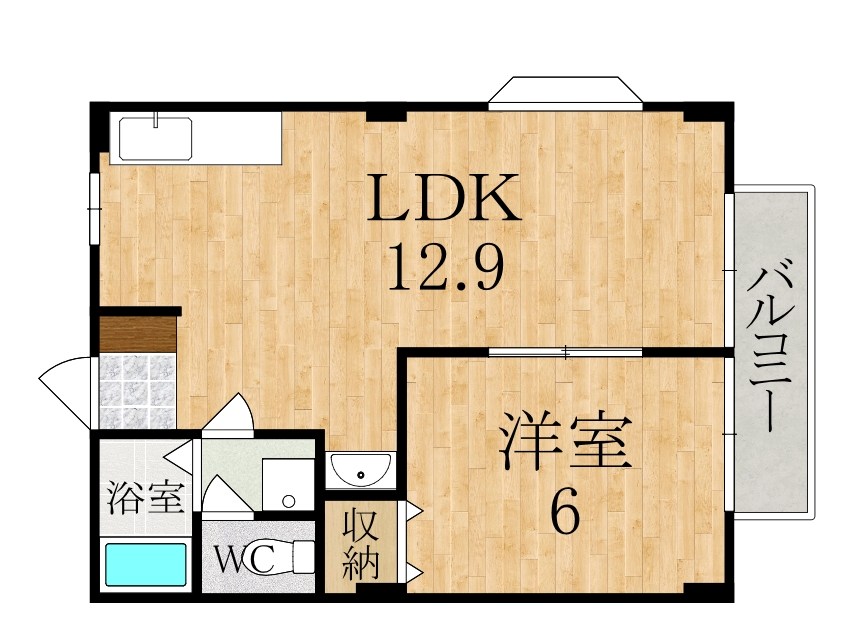 エミール指柳 101号室 間取り