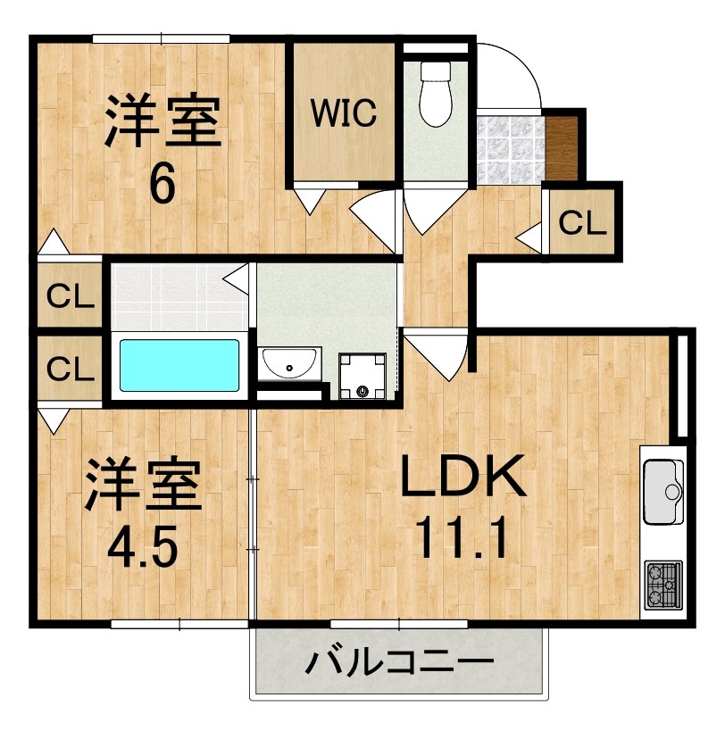 エトワール 102号室 間取り