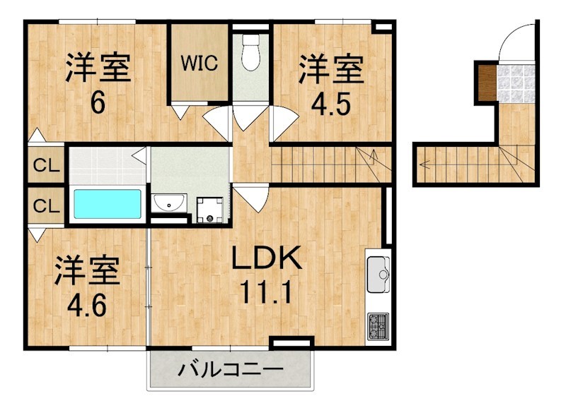 エトワール 206号室 間取り