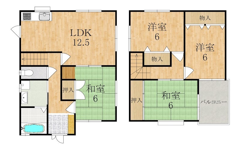 村田一戸建借家 間取り
