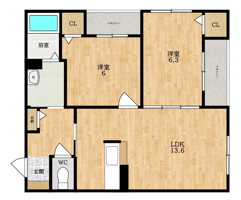 ShaMaison　観音寺　A（シャーメゾン　カンノンジ） 間取り