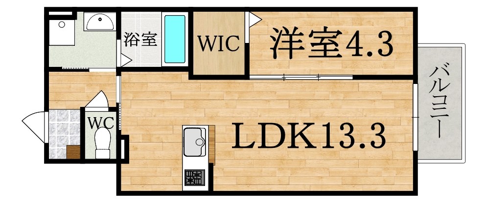 est東岡町Ⅰ（エストヒガシオカチョウ） 間取り