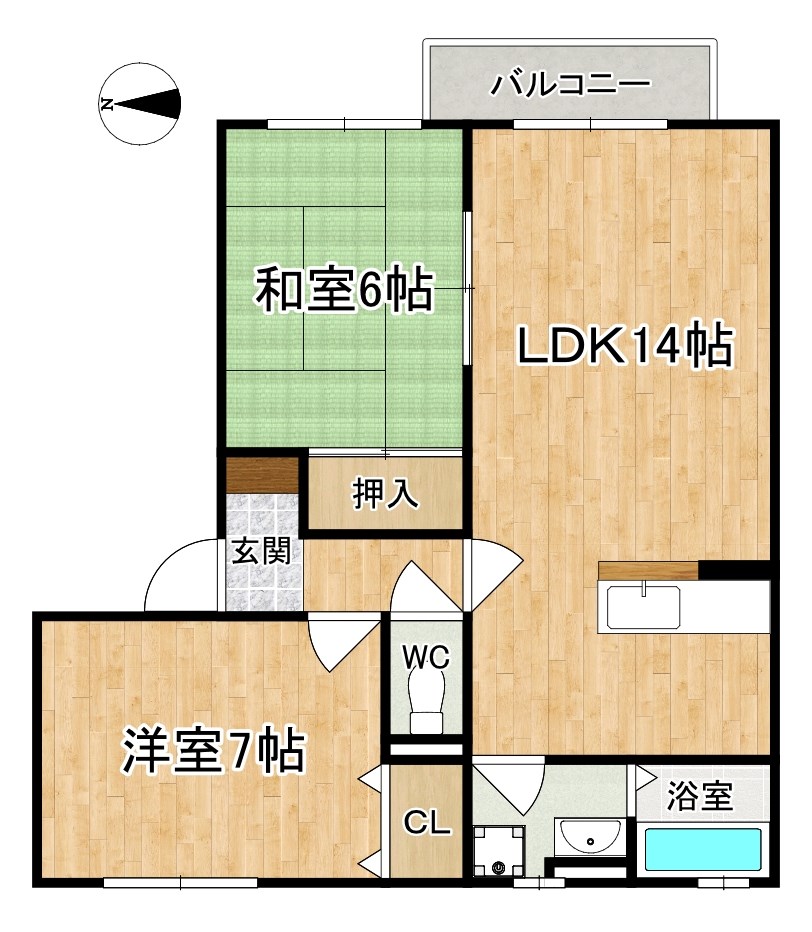 カーサベルデ 203号室 間取り