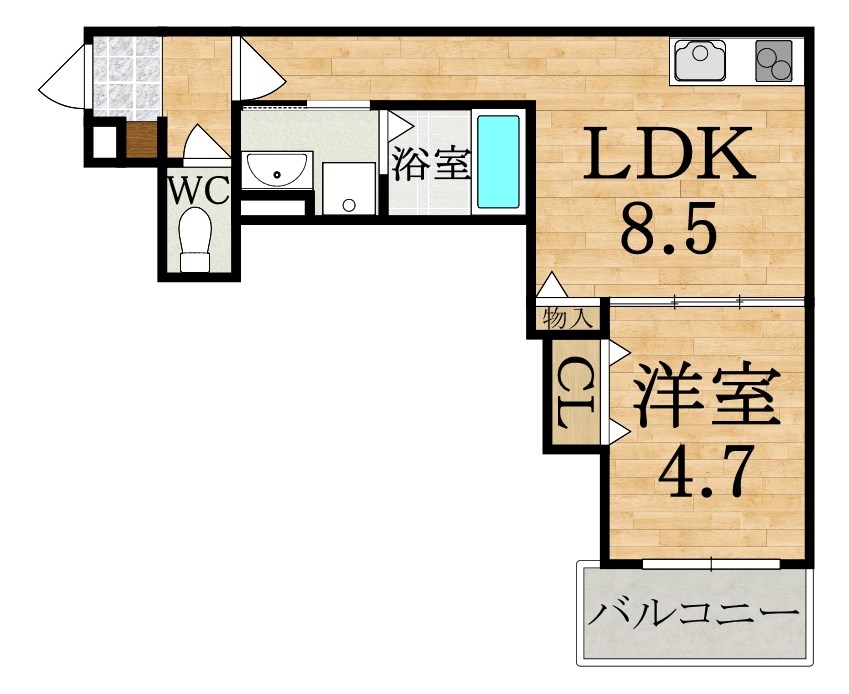 クレアール紺屋町Ⅱ（コンヤマチ） 間取り