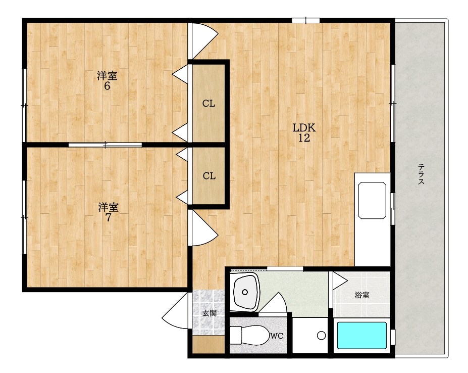 メルベーユ西畑Ⅱ 間取り