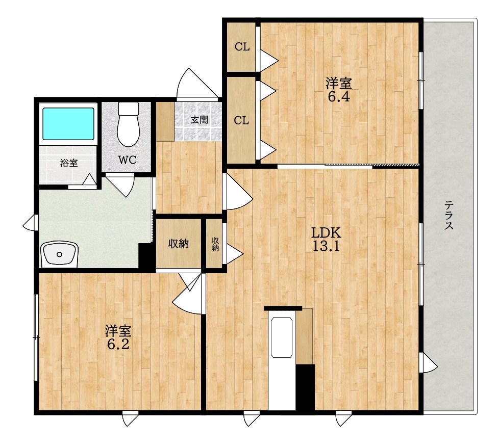 メゾン・ソシア　Ｃ棟 間取り