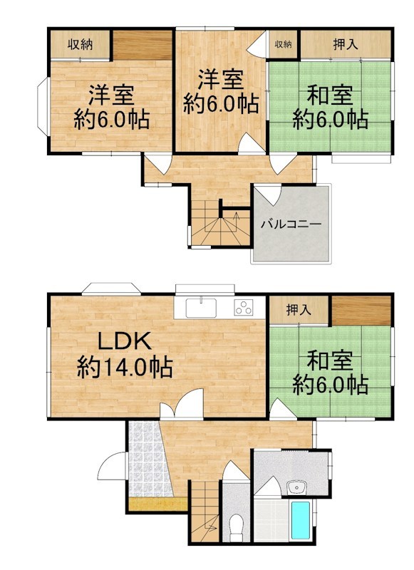 上牧町松里園戸建 間取り