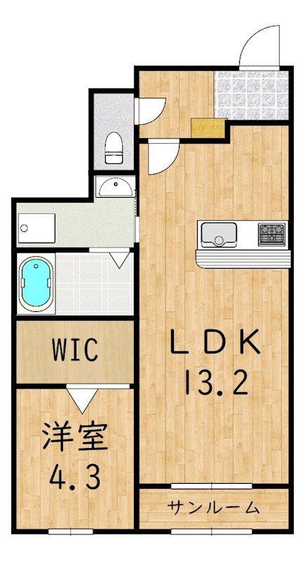 オルク・ドール 101号室 間取り