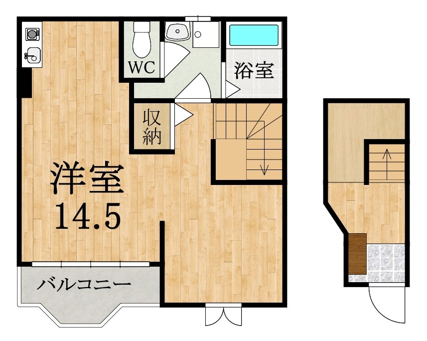 プリムロ－ズ 202号室 間取り