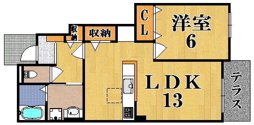 サントノーレ　Ⅰ 101号室 間取り