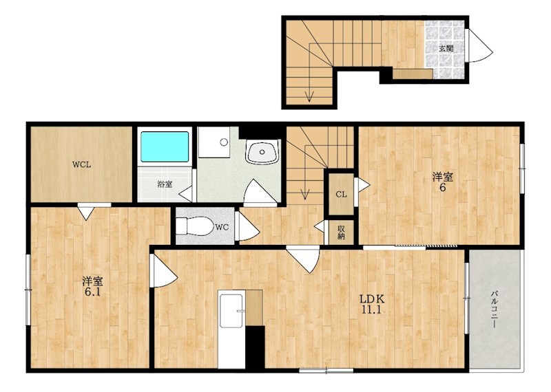 プラシード（大和郡山市） 間取り