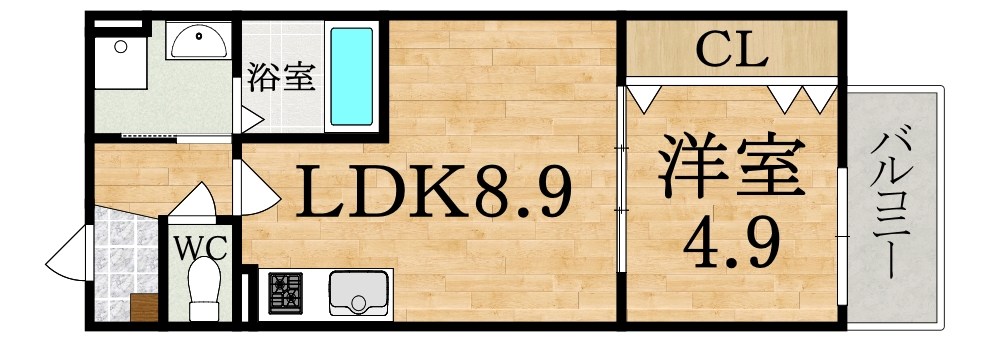 est東岡町Ⅰ（エストヒガシオカチョウ） 間取り