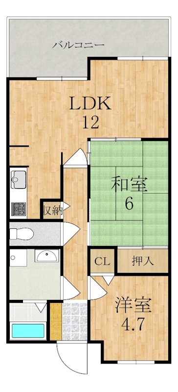 天理二階堂パーク・ホームズ 602号室 間取り