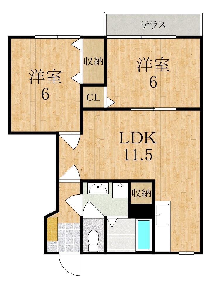 シャトーローリエＣ 103号室 間取り
