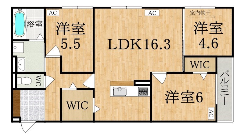 Daiya Soie（ダイヤ ソワ） 303号室 間取り