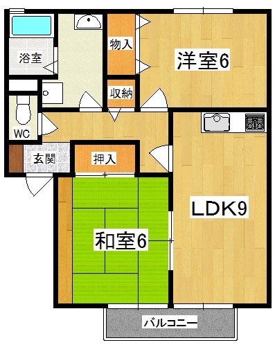 サン・パティオ 205号室 間取り