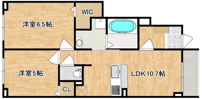 メゾン ブランシェ 101号室 間取り