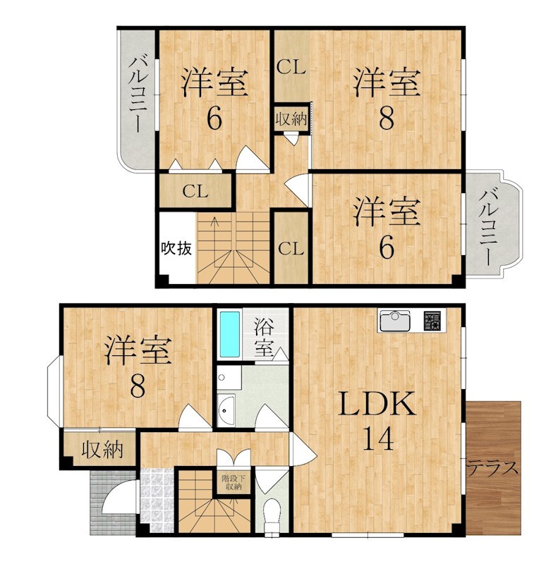 ハイツボナール　Ｄ 102号室 間取り