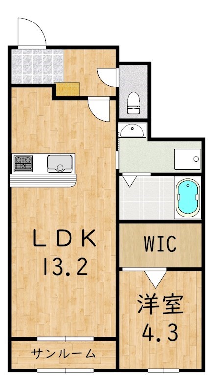 オルク・ドール 102号室 間取り