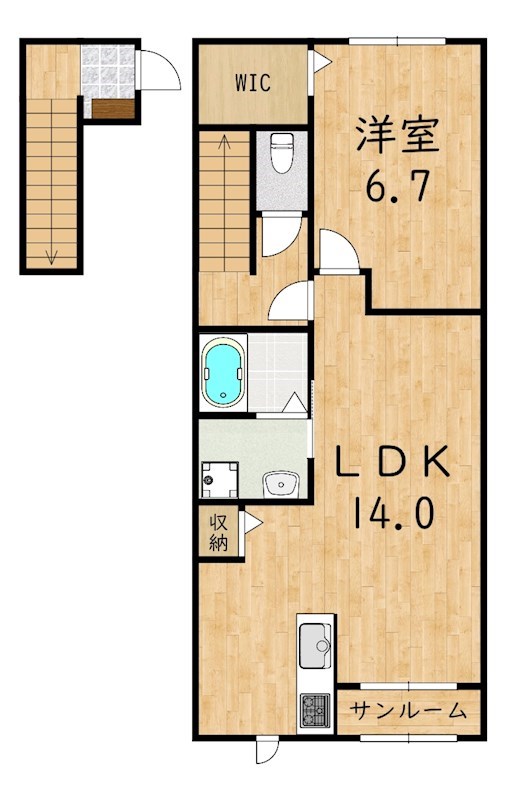 オルク・ドール 201号室 間取り